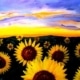 Sunflowers at Sunset