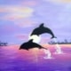 Dolphin Purple Sunset