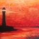 Lighthouse at Sunset