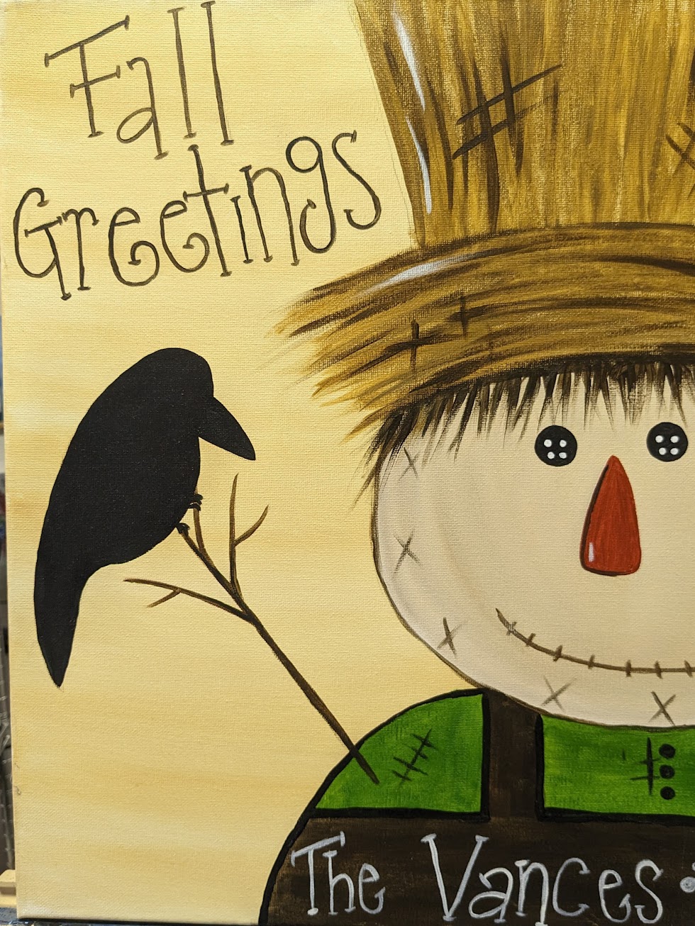 Fall Greetings Scarecrow