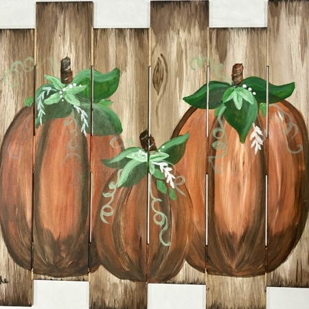 Pumpkin Trio Wood Pallet