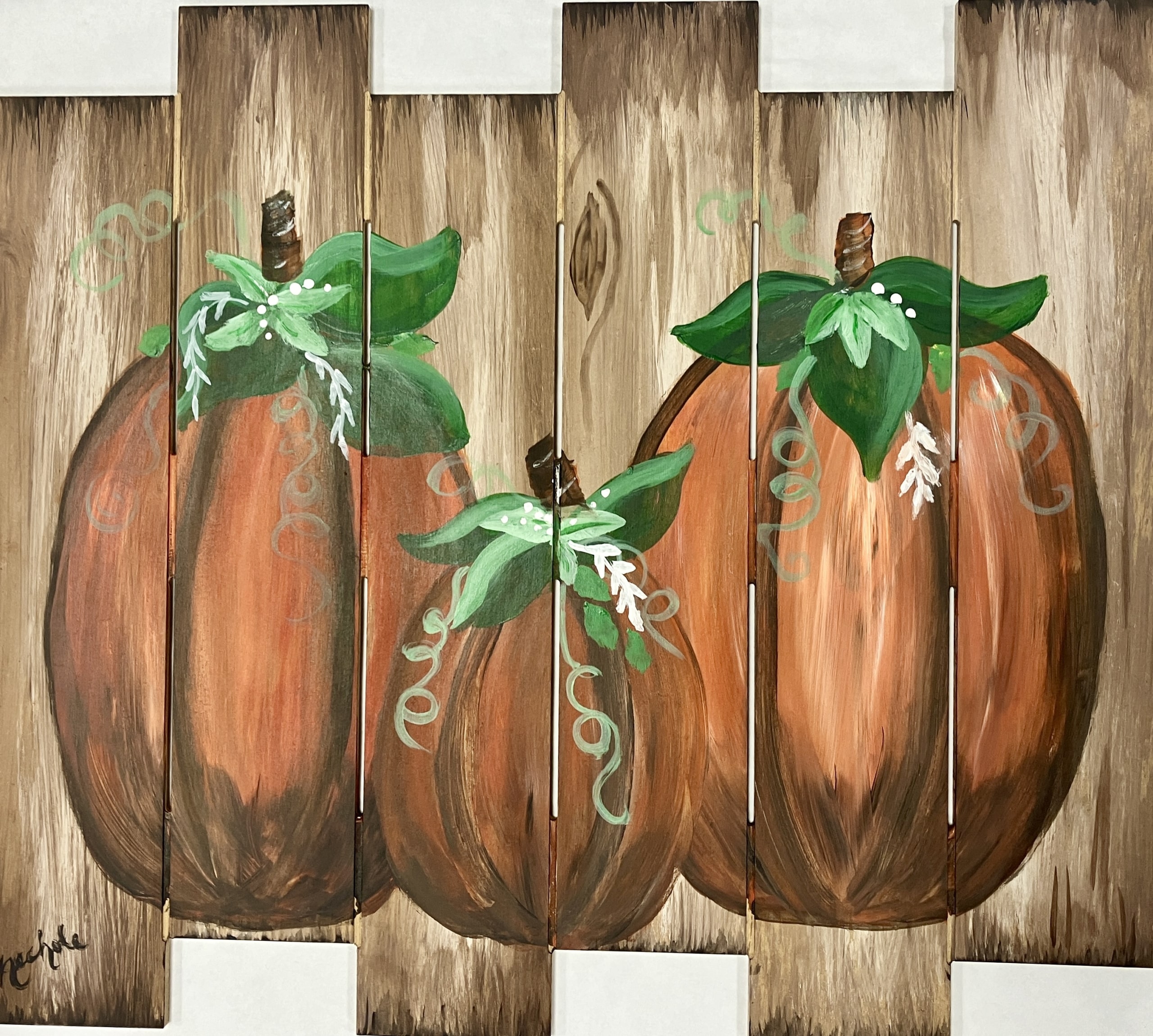 Pumpkin Trio Wood Pallet