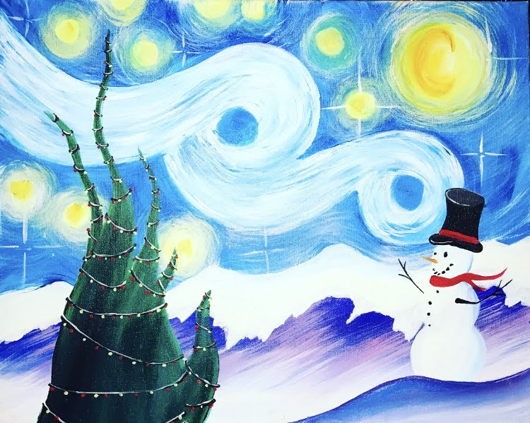 Starry Christmas Snowman