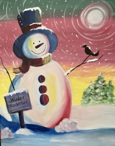 Paint n Sip Fishers Winter Wonderland