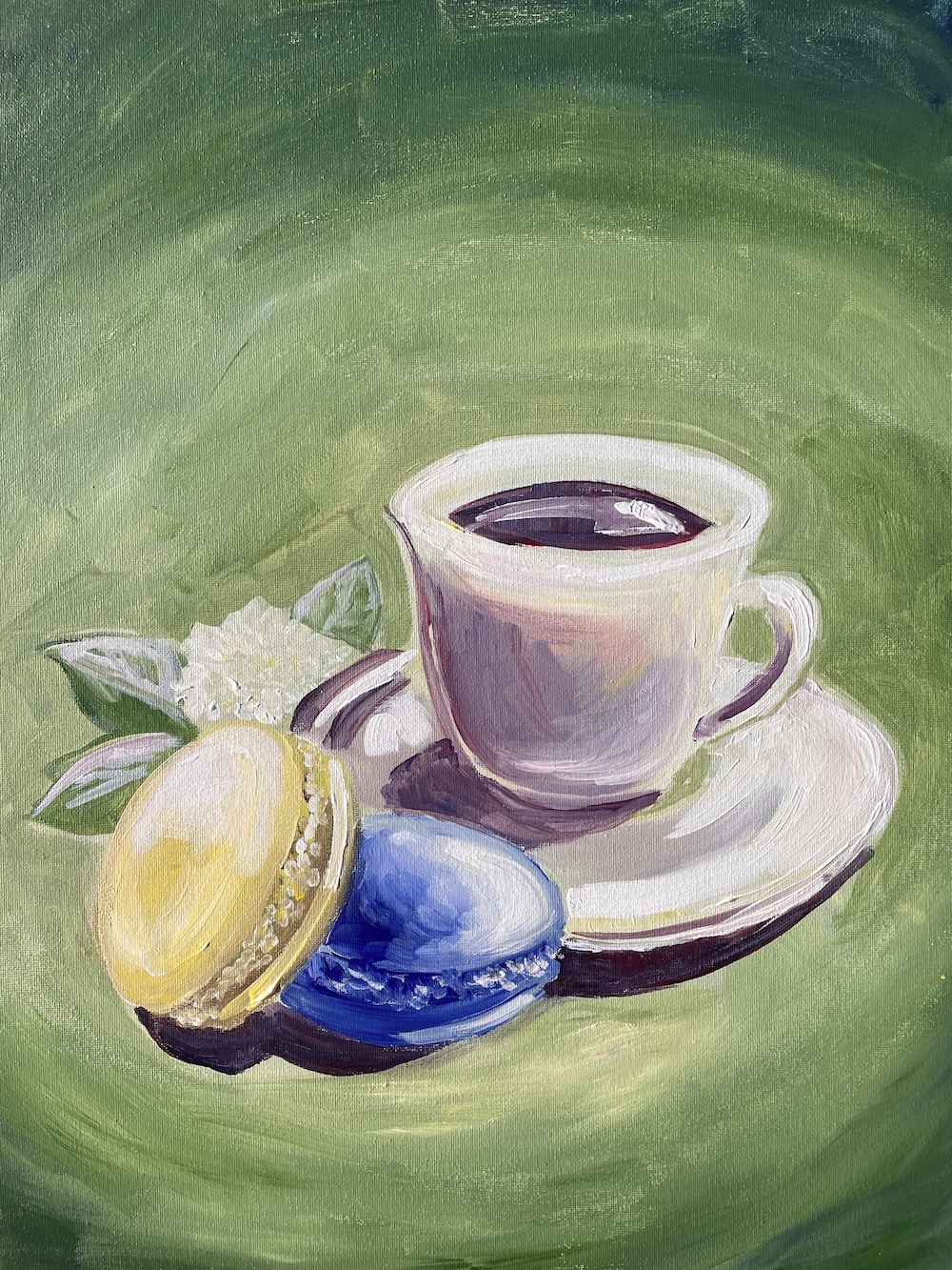 macarons and tea