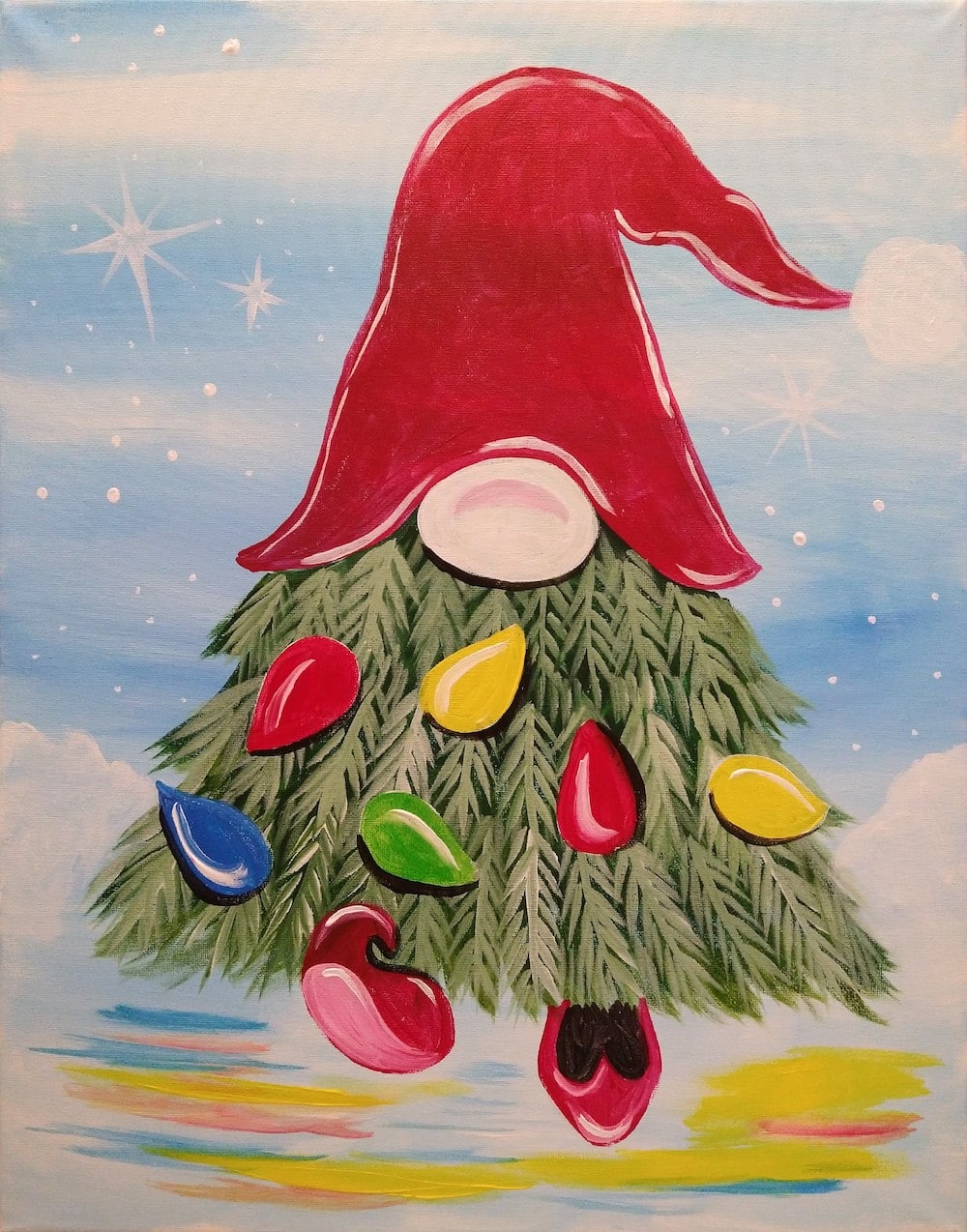 Festive Downtown Paint and Sip - Gnome for the Holidays