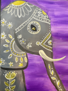 Learn Painting - Margs and Murals Indianapolis - Boho Elephant