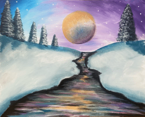 Learn Painting - Carmel Paint n Sip - Amethyst Snow