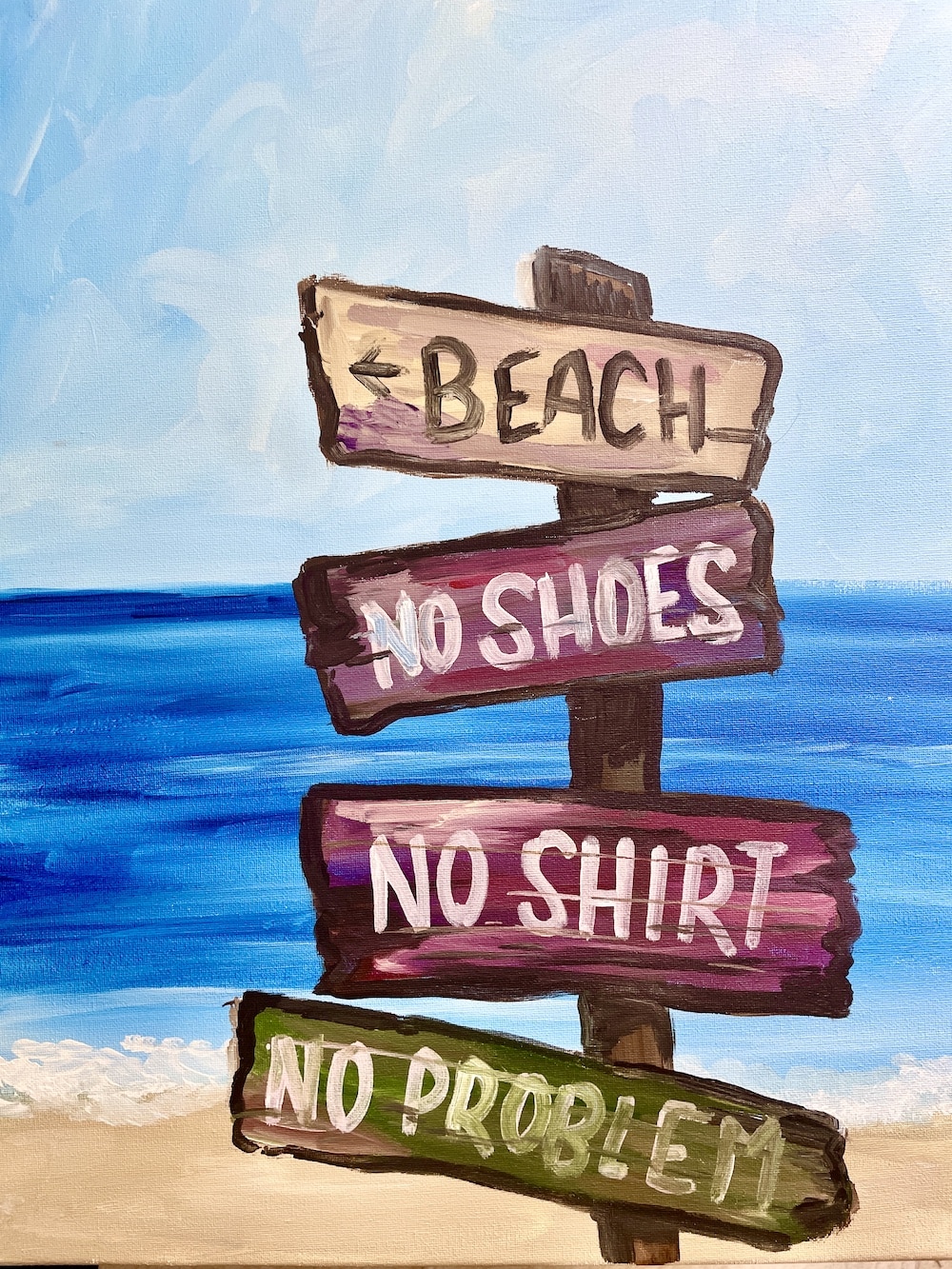 Fishers Paint and Sip - Beach Signs