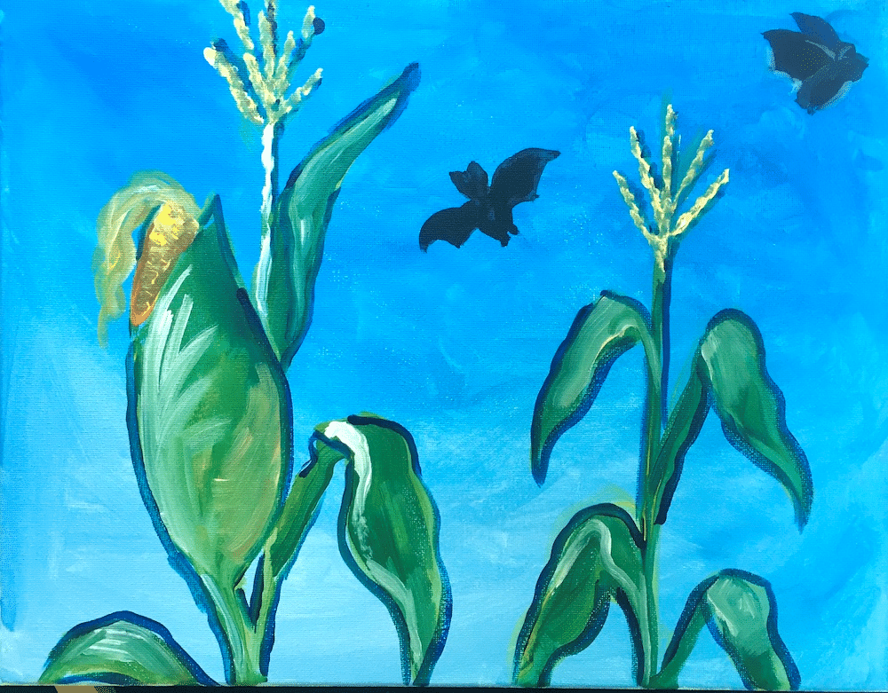 South Indy Nature Painting - Cornfield Visitors - Paint and Sip - Colonial Tavern - Wine and Canvas Greater Indianapolis - August 2024