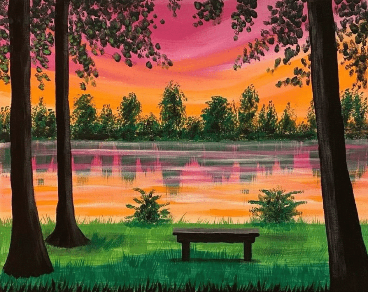 Fishers Paint Party - Eagle Creek Sunset - MashCraft Fishers - Paint and Sip - Wine and Canvas Greater Indianapolis - September 2024