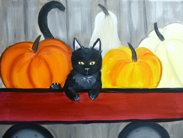 Mass Ave Margs and Murals - Purr-fect Pumpkins - Condado Tacos Mass Ave - Wine and Canvas Greater Indianapolis - Paint and Sip - October 2024