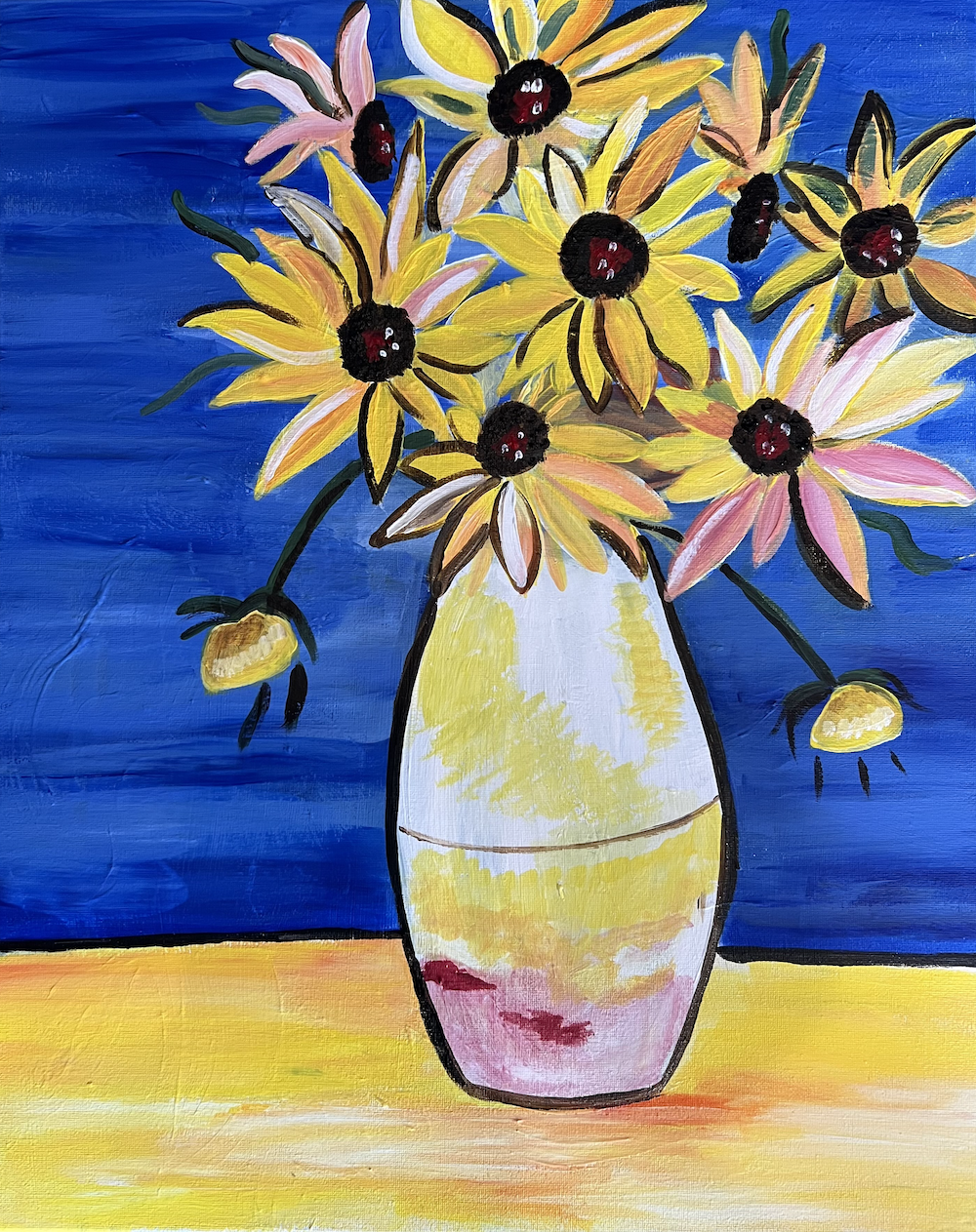 paint and sip van gogh sunflower