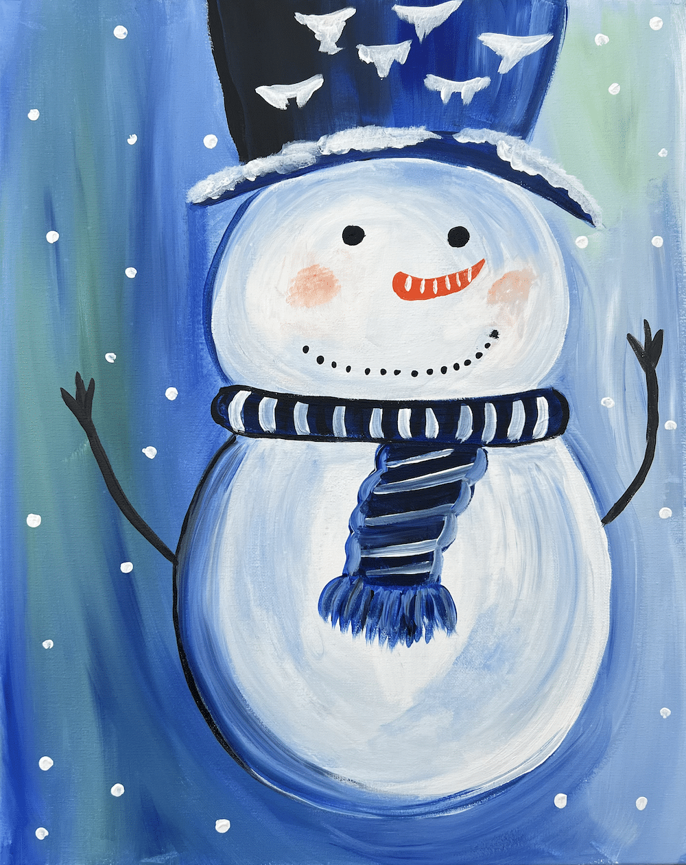 Mass Ave Paint Night - Blue Snowman