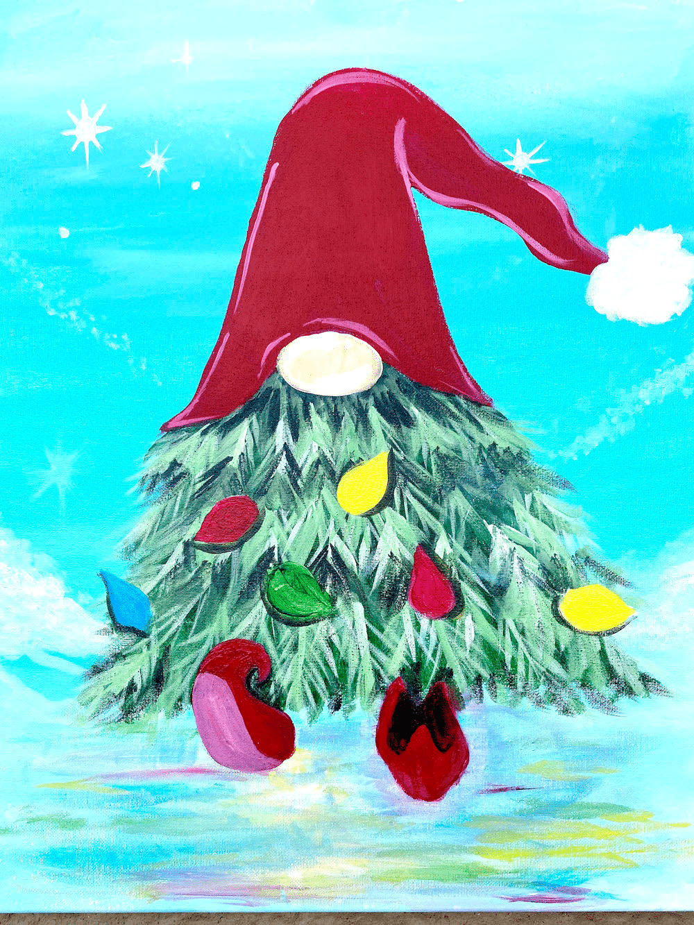 South Indy Paint on Canvas Class - Christmas Tree Gnome