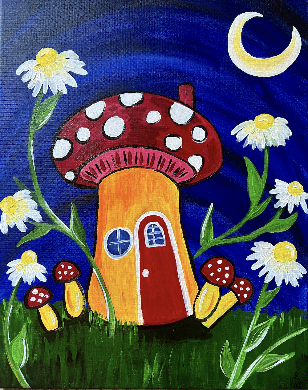 Broad Ripple Painting Experience - Mushroom Cottage