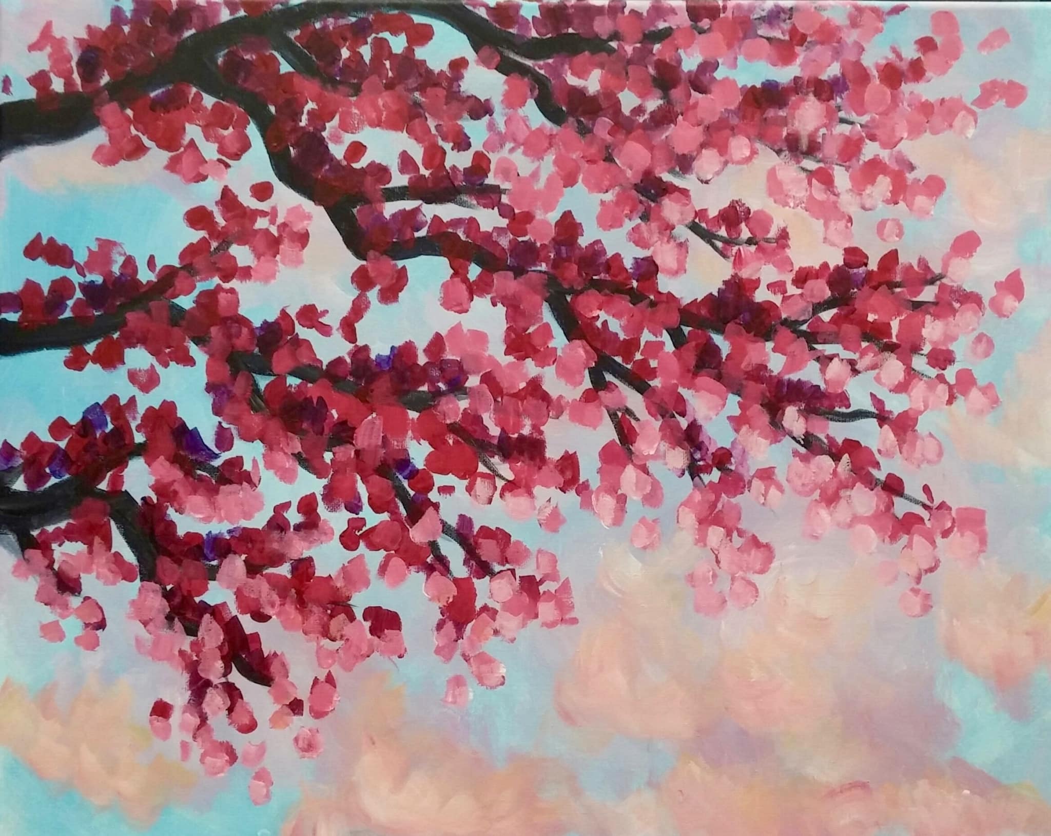 Northside Painting Experience - Sunset Apple Blossoms