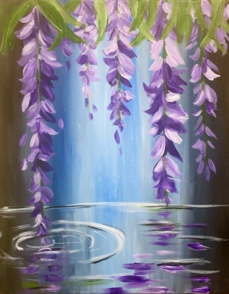 Indy Painting Party - Floral Waterfall