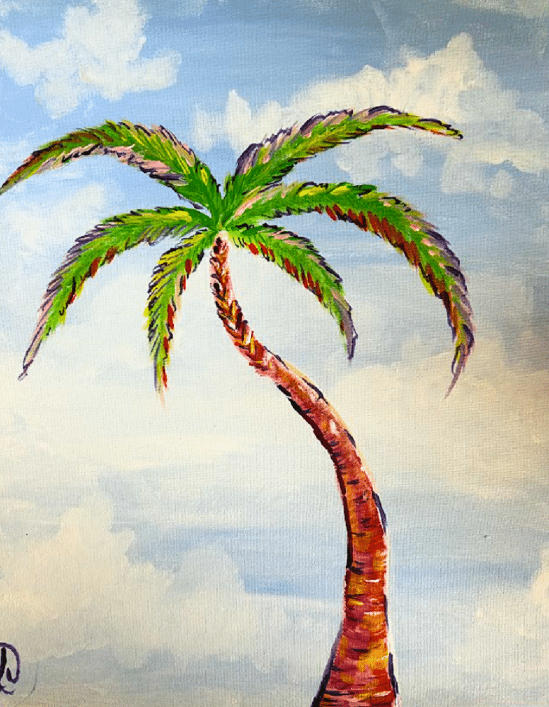 Broad Ripple Paint Party- Art Deco Palm