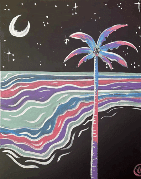 Noblesville Paint Party - Art Deco Palm