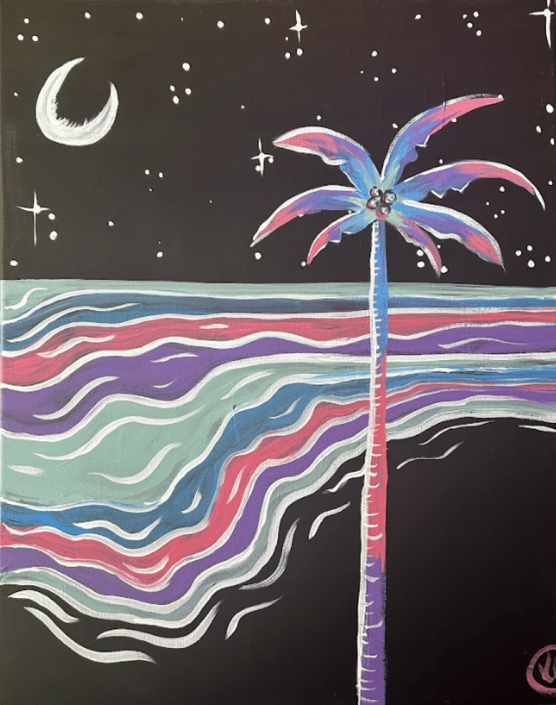 Broad Ripple Paint Party- Art Deco Palm