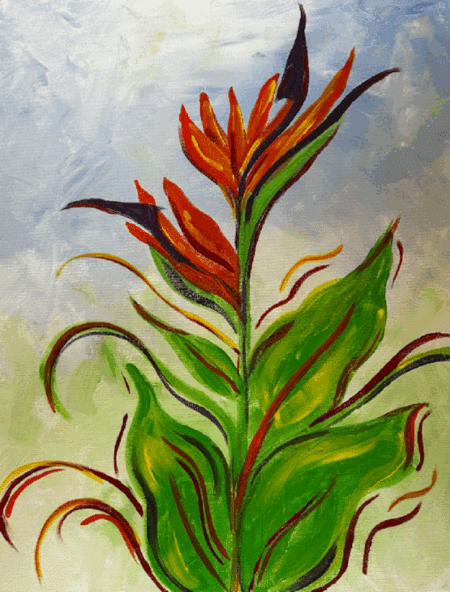 Broad Ripple Paint N Sip - Bird of Paradise