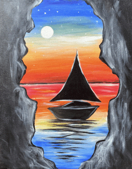 Fountain Square Paint - Sailboat in the Cove