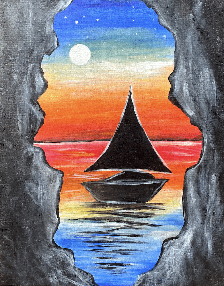 Fountain Square Paint - Sailboat in the Cove