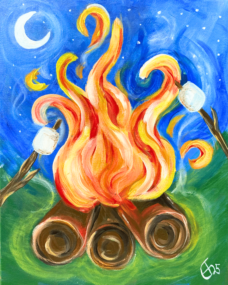 Fountain Square Sip n Paint - Summer Bonfire