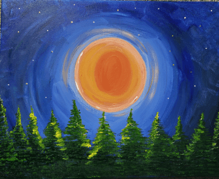 Broad Ripple Palette and Pour - Ocher Moonrise