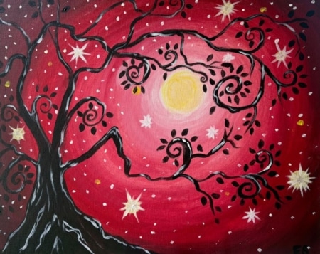 Mass Ave Fall Paint n Sip - Ruby Autumn