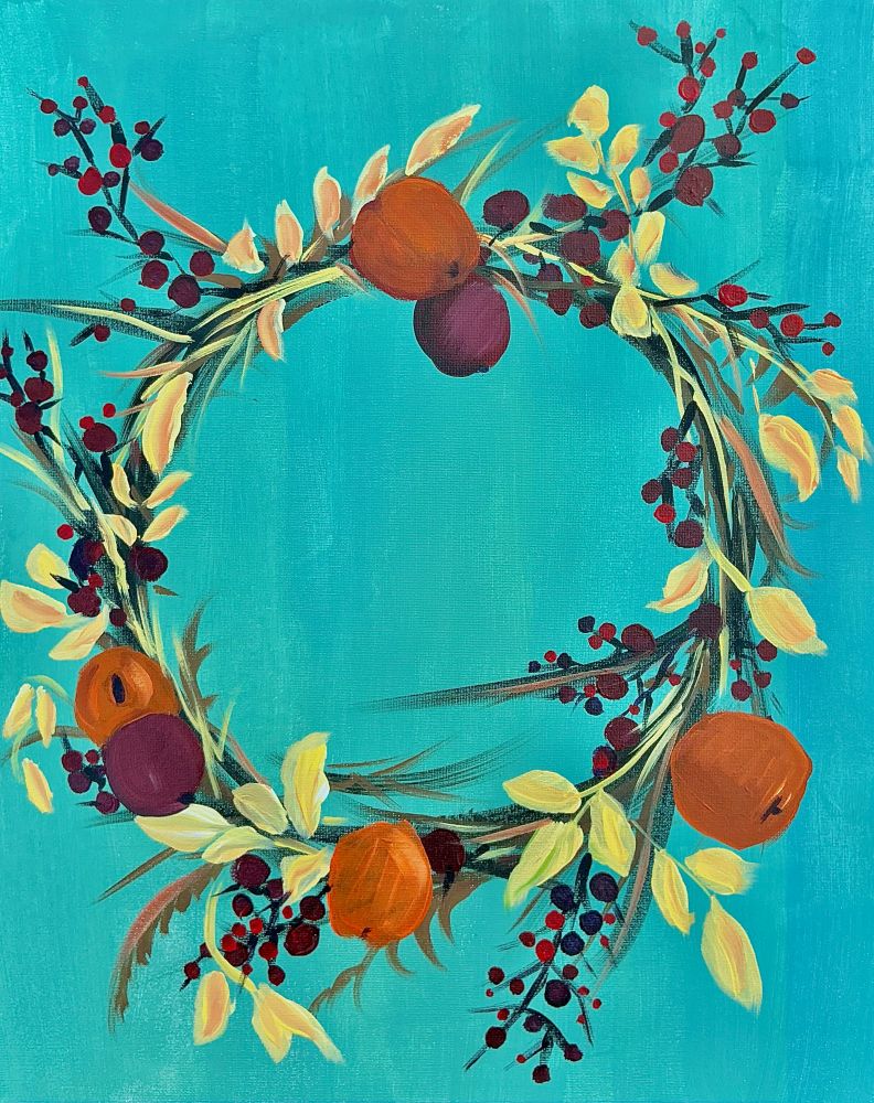 Broad Ripple Paint Night - Harvest Wreath