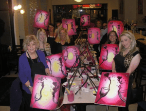 Indy Paint and Wine Sunset On The Lake