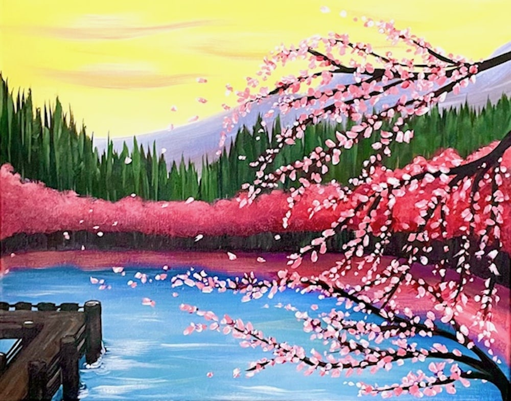 Embrace the month of love with a relaxing and creative night out at The Mash House with our Westfield Paint and Sip! This month’s featured painting, “Pink Reflections,”