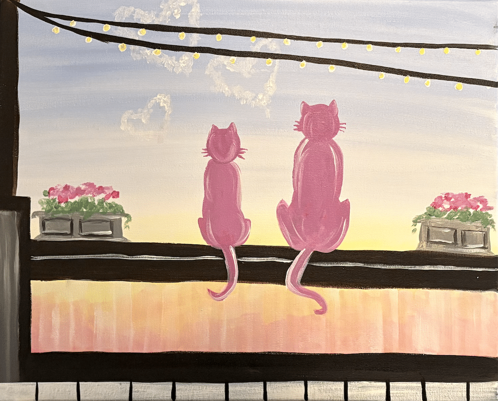 Fountain Square Paint Party - Patio Cat