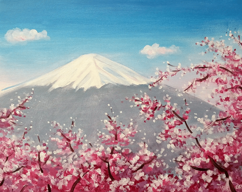 Greenwood Paint and Sip - Mt. Fuji in Bloom