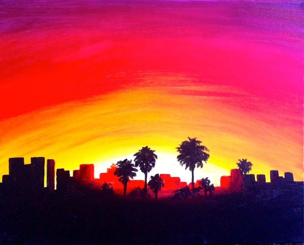 Carmel Paint and Sip Event - City Sunset