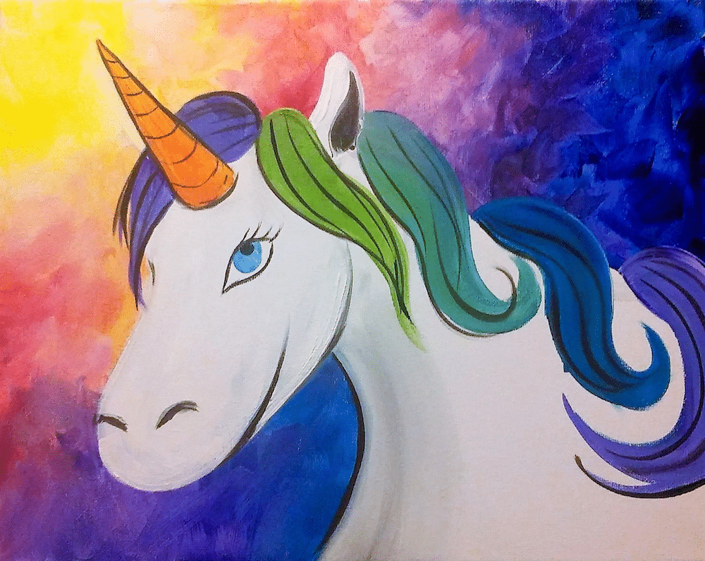 Carmel Cookies and Canvas - Rainbow Unicorn
