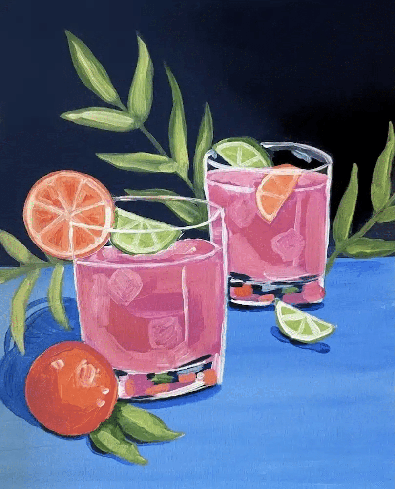 Downtown Paint and Sip - Blush and Citrus