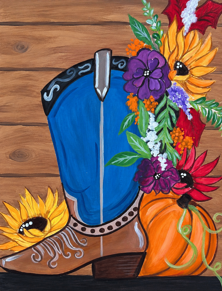 Martinsville Paint and Sip - Fall Boots