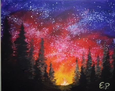 Nighttime Campfire