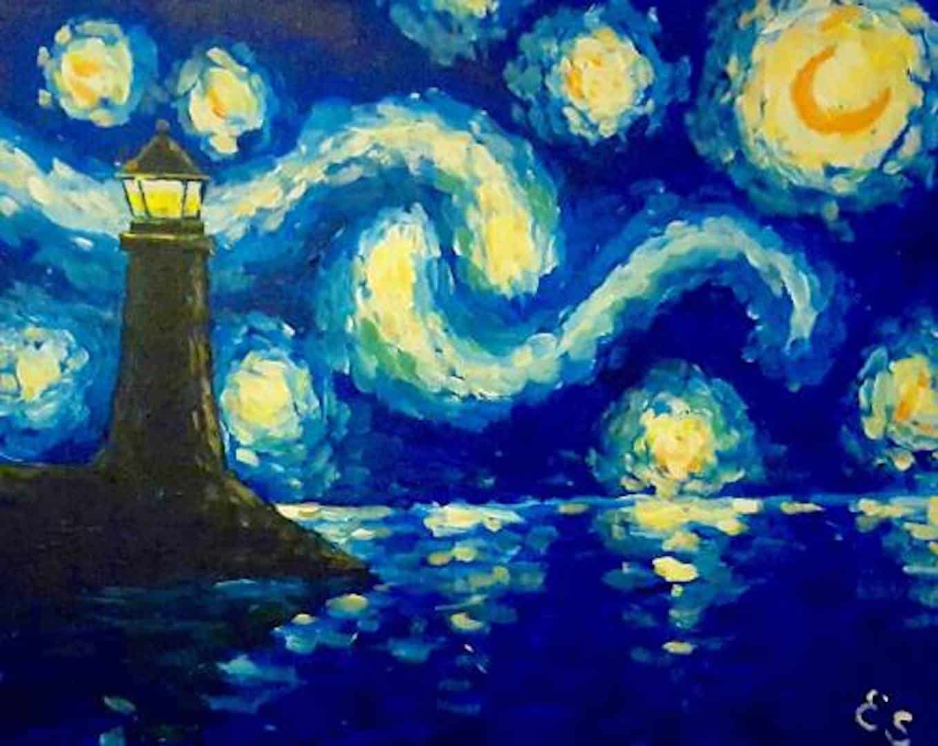 Starry Night Lighthouse