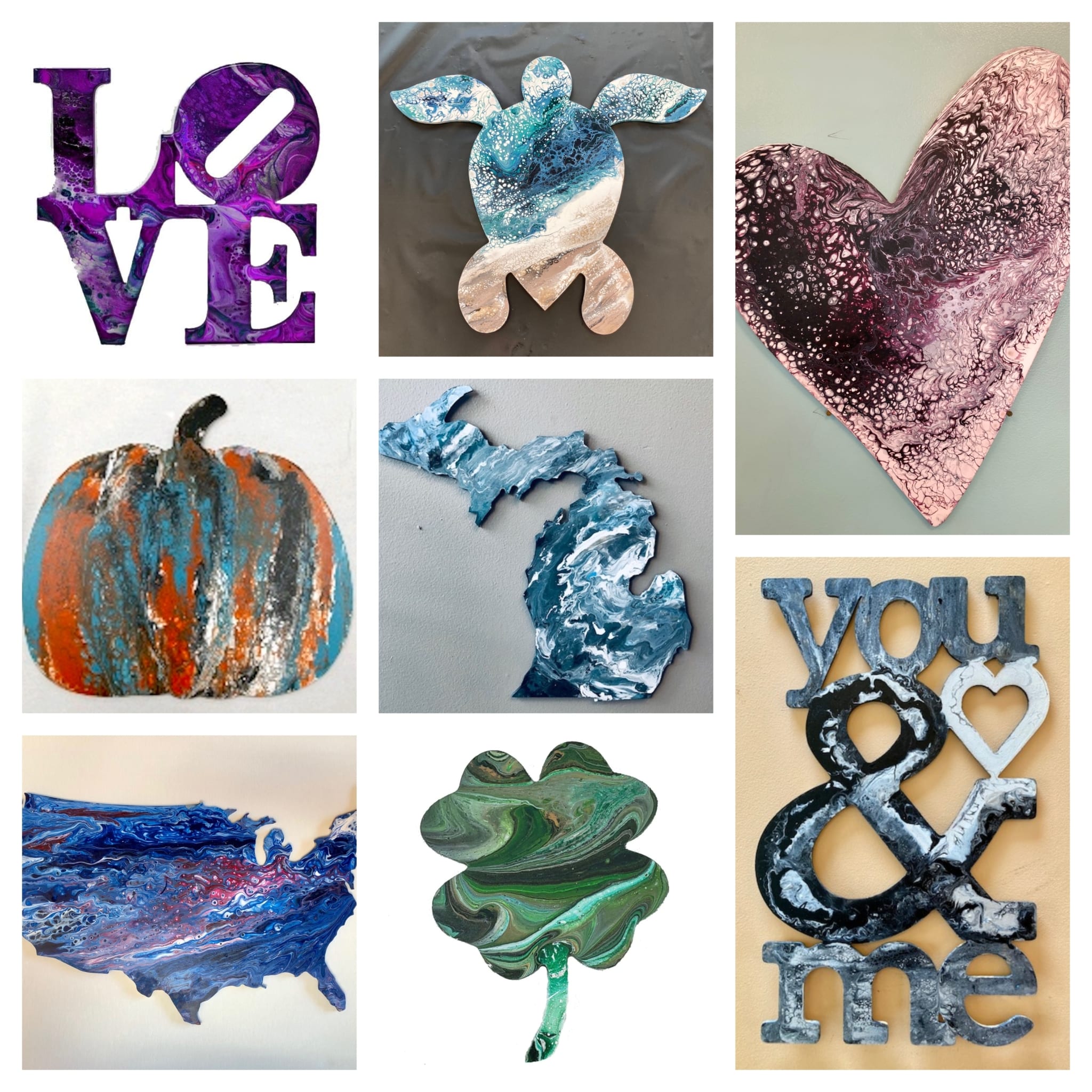 Pick your Design Pour Paint Open to all ages Wine and