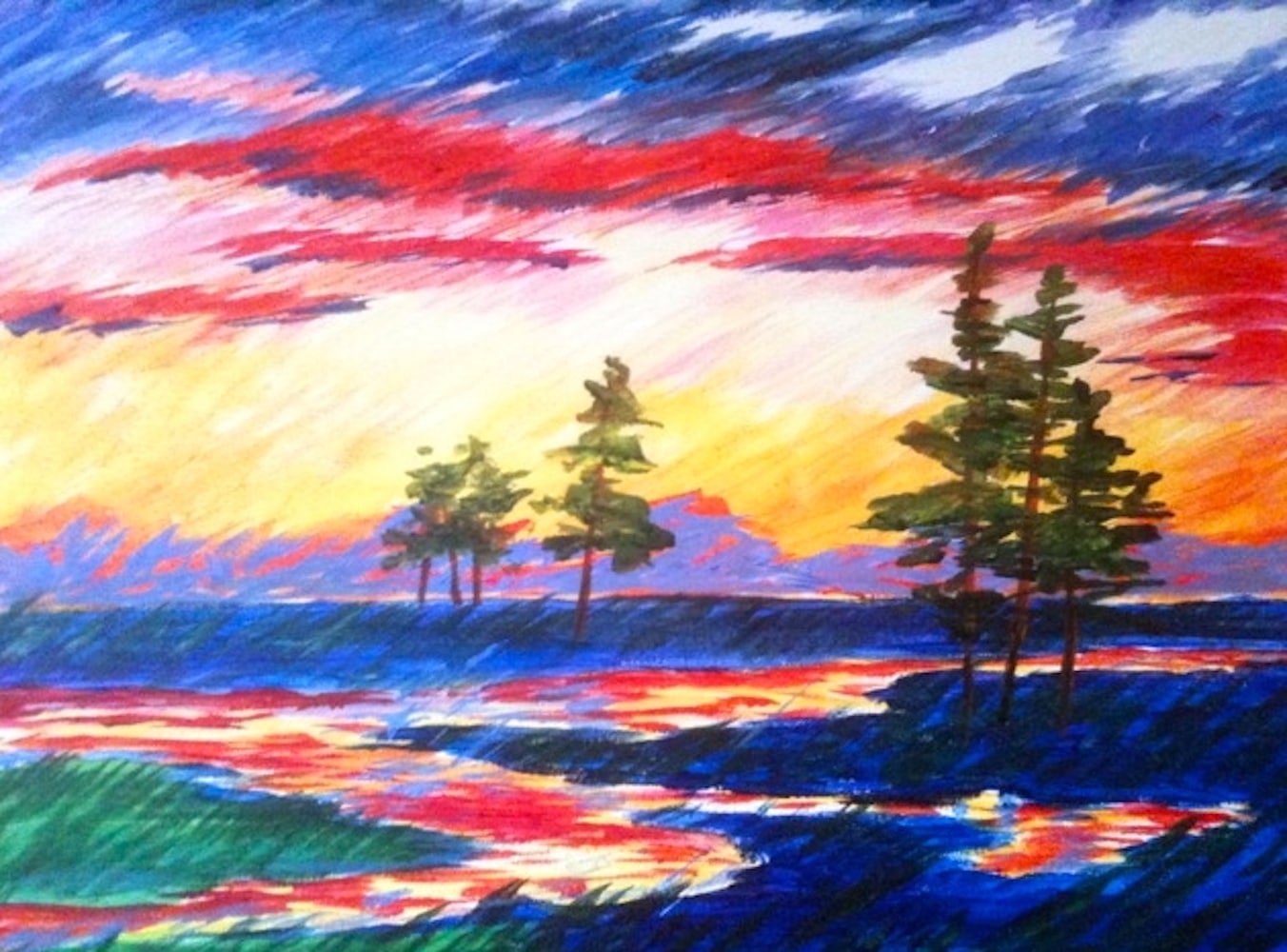 End of the Day Paint and Sip 3 Sangrias! Wine and Canvas Kalamazoo