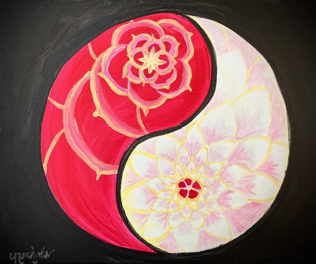 Yin Yang Lotus | Paint and Sip | Mimosa Sunday – CANCELED - Wine and ...