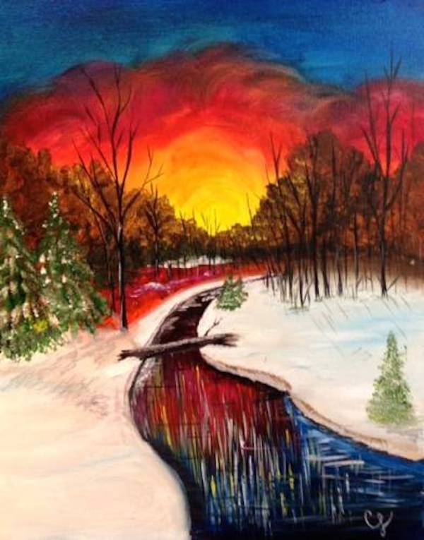 Vivid Winter River