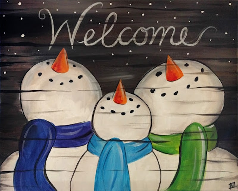 Welcome Snowman Family