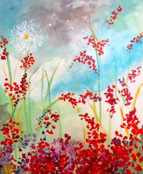 Wild Flowers Paint and Sip 3 Bottled Beer Thursday Wine and