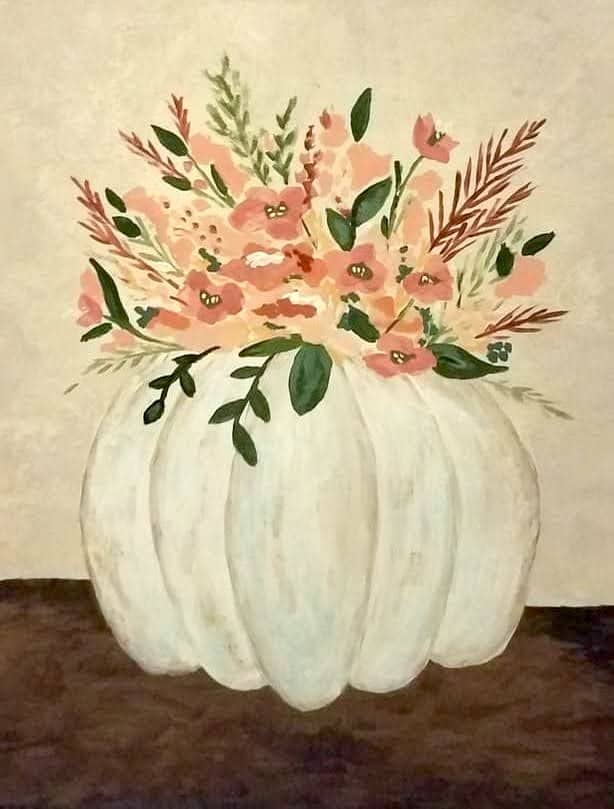 Boho Floral Pumpkin