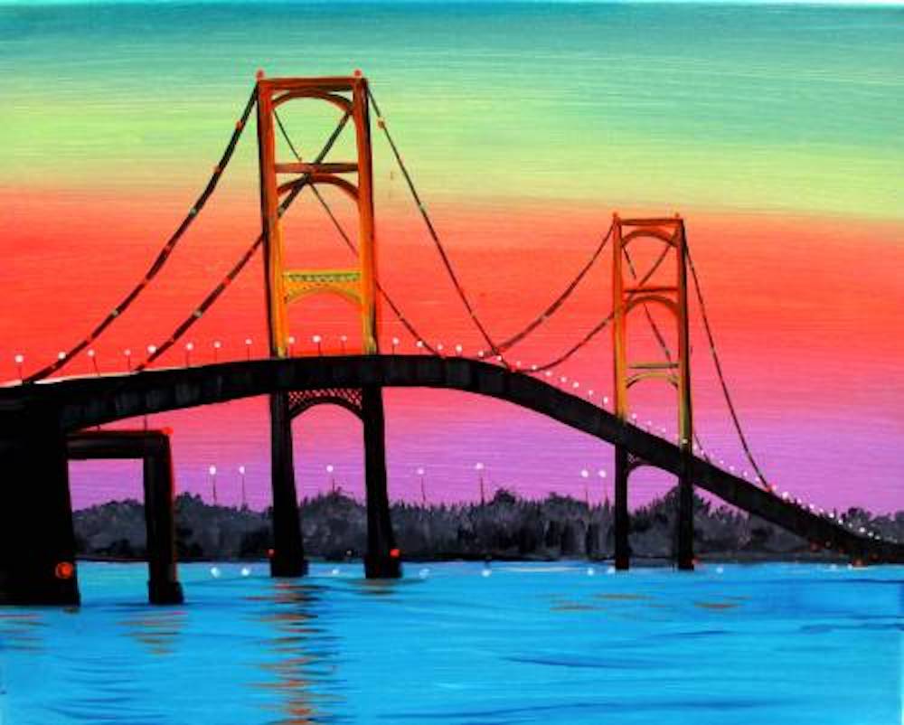 Sunset Mackinac Bridge